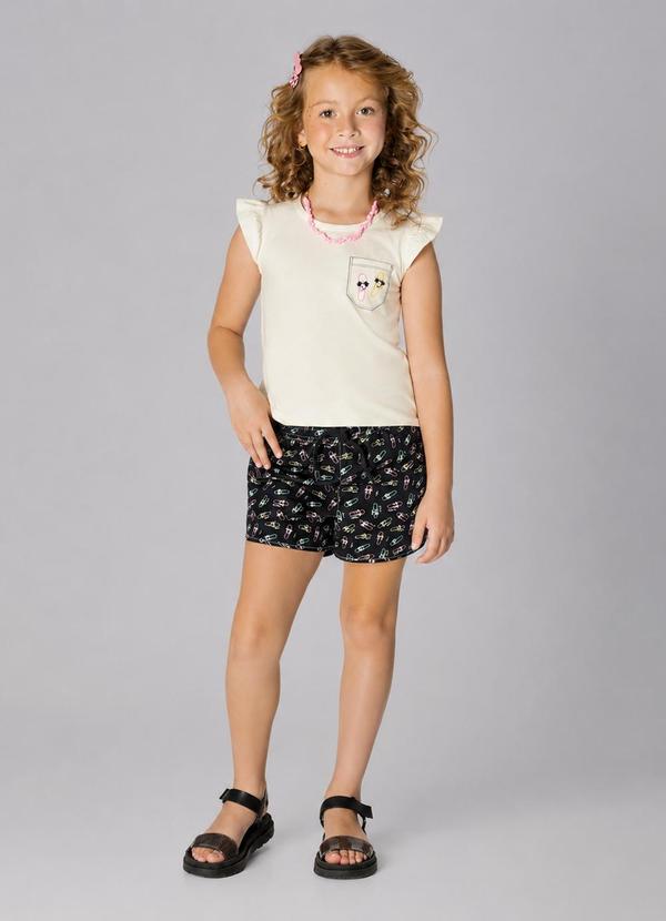 Conjunto Infantil Menina Clips Bege