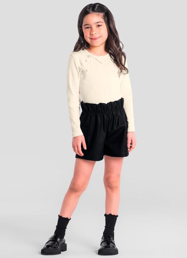 Conjunto Infantil Menina com Laço Natural