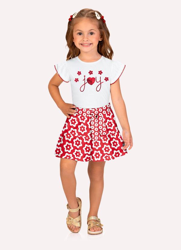 Conjunto Infantil Menina com Lantejoulas Branco