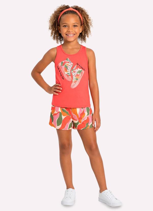 Conjunto Infantil Menina com Strass Vermelho