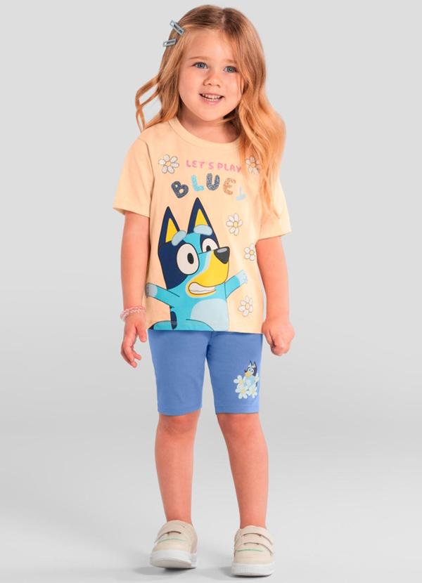 Conjunto Infantil Menina da Bluey Laranja