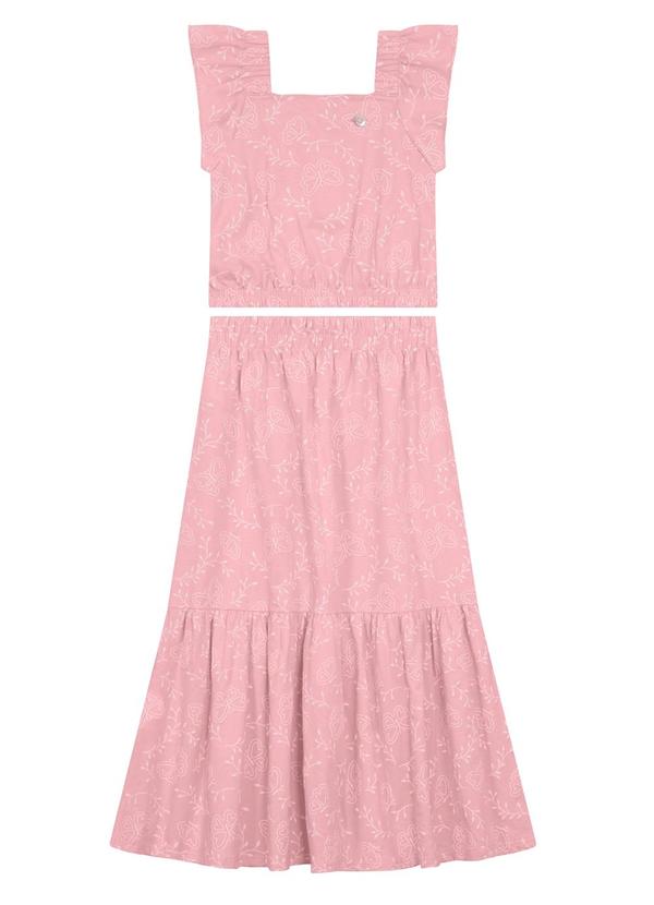 Conjunto Infantil Menina de Borboleta Rosa