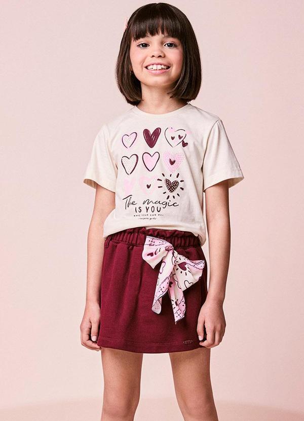 Conjunto Infantil Menina de Corações com Laço