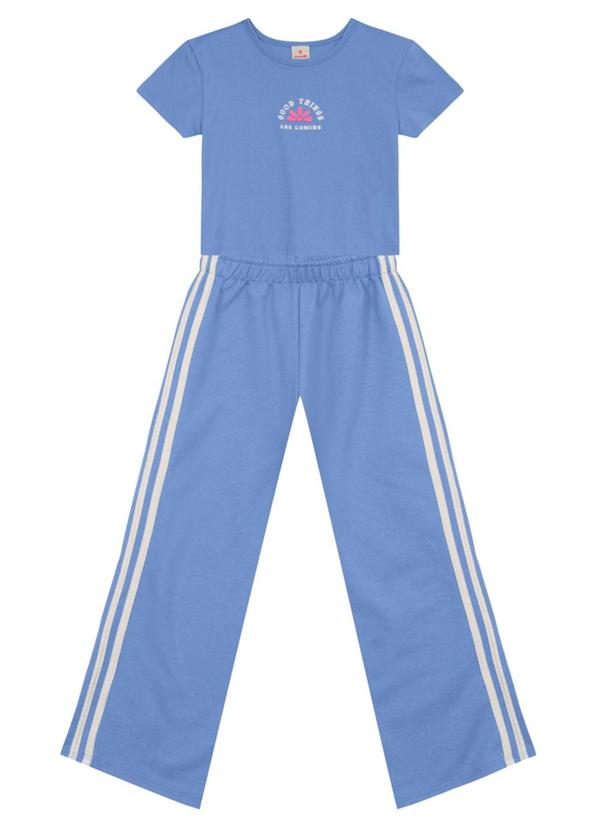 Conjunto Infantil Menina de Flor Azul