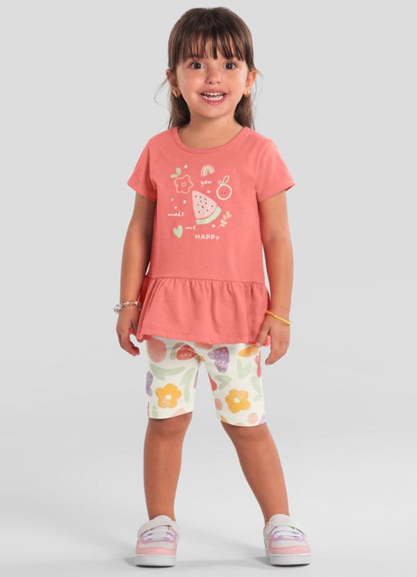 Conjunto Infantil Menina de Melancia Rosa
