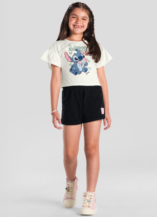 Conjunto Infantil Menina do Stitch Natural