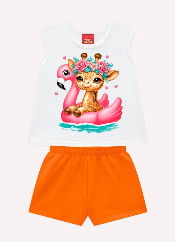 Conjunto Infantil Menina em Algodão Branco