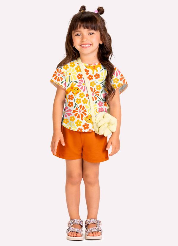 Conjunto Infantil Menina em Algodão Branco