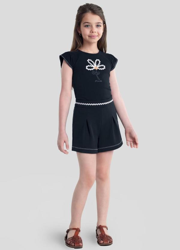 Conjunto Infantil Menina em Cotton Azul