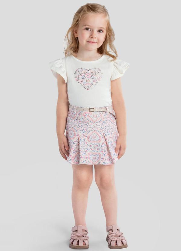 Conjunto Infantil Menina em Cotton Bege