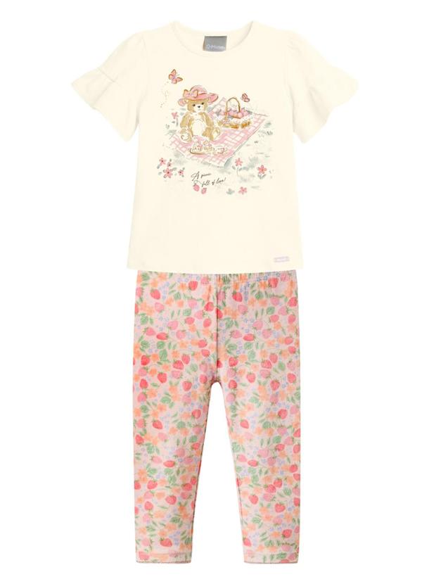 Conjunto Infantil Menina em Cotton Bege