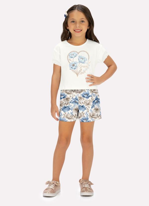 Conjunto Infantil Menina em Cotton Branco