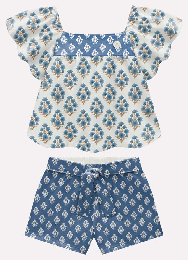 Conjunto Infantil Menina em Cotton Branco