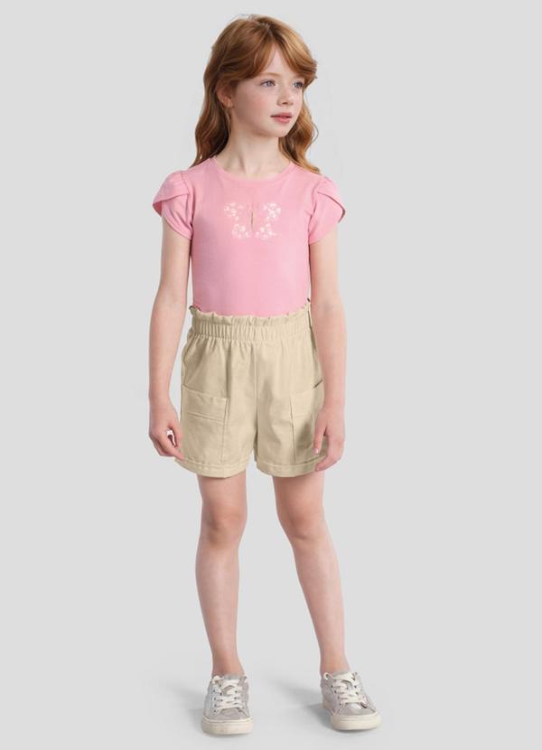 Conjunto Infantil Menina em Cotton Rosa