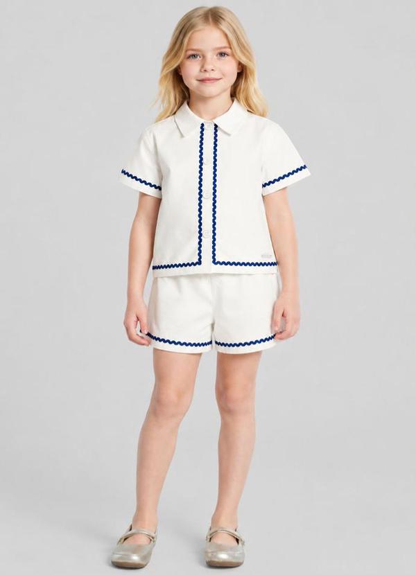 Conjunto Infantil Menina em Malha Bege