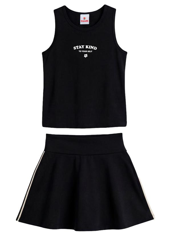 Conjunto Infantil Menina em Malha Preto
