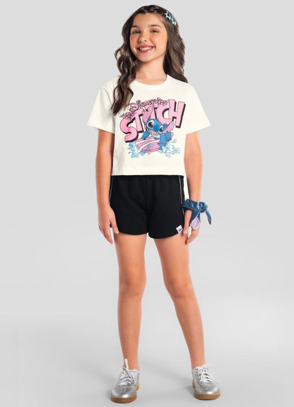 Conjunto Infantil Menina em Meia Malha Bege