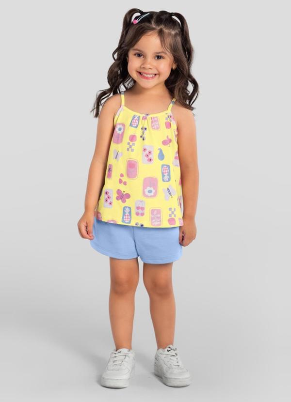 Conjunto Infantil Menina em Meia Malha Bege
