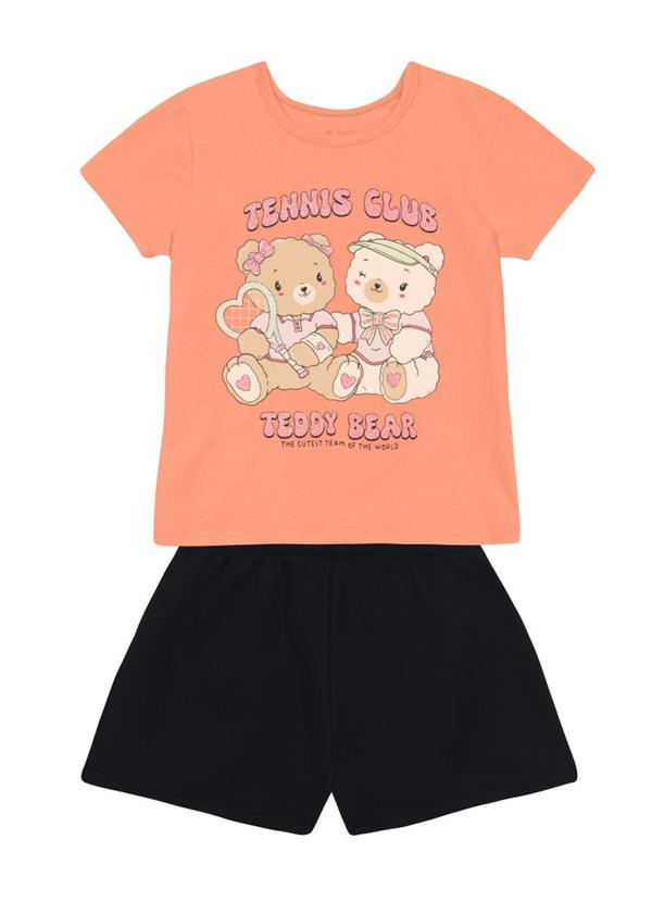 Conjunto Infantil Menina em Meia Malha Rosa