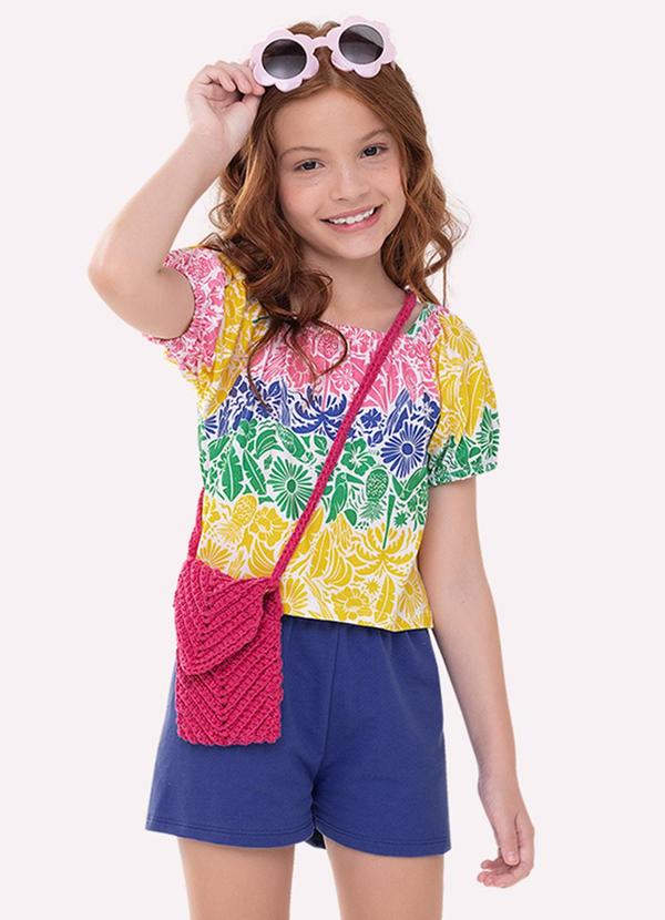 Conjunto Infantil Menina Estampa Amarelo