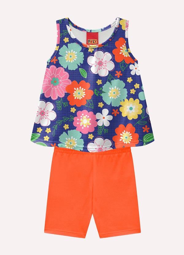 Conjunto Infantil Menina Estampa Azul