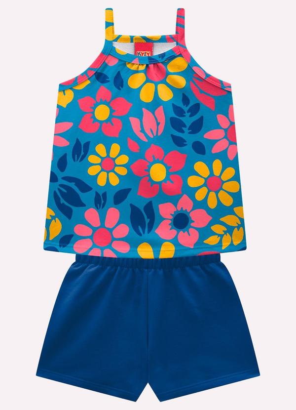 Conjunto Infantil Menina Estampa Azul