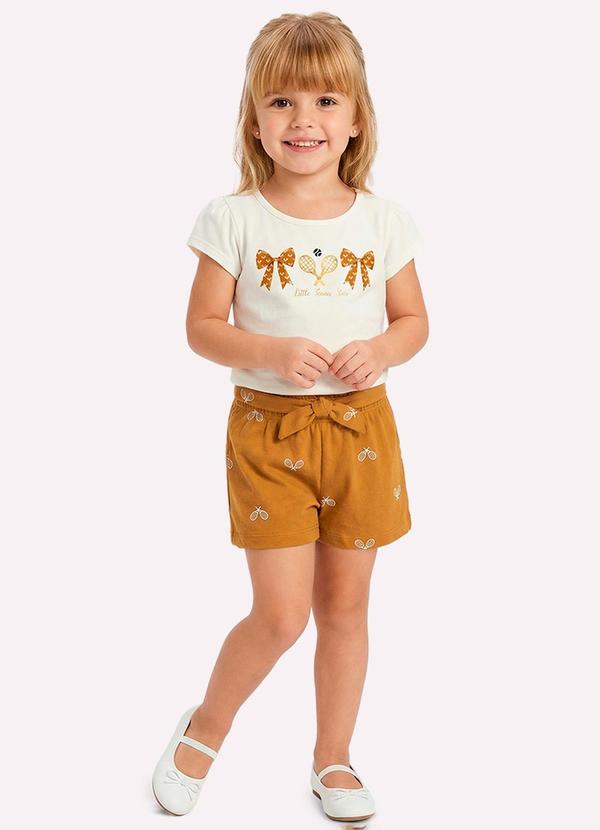 Conjunto Infantil Menina Estampa Branco