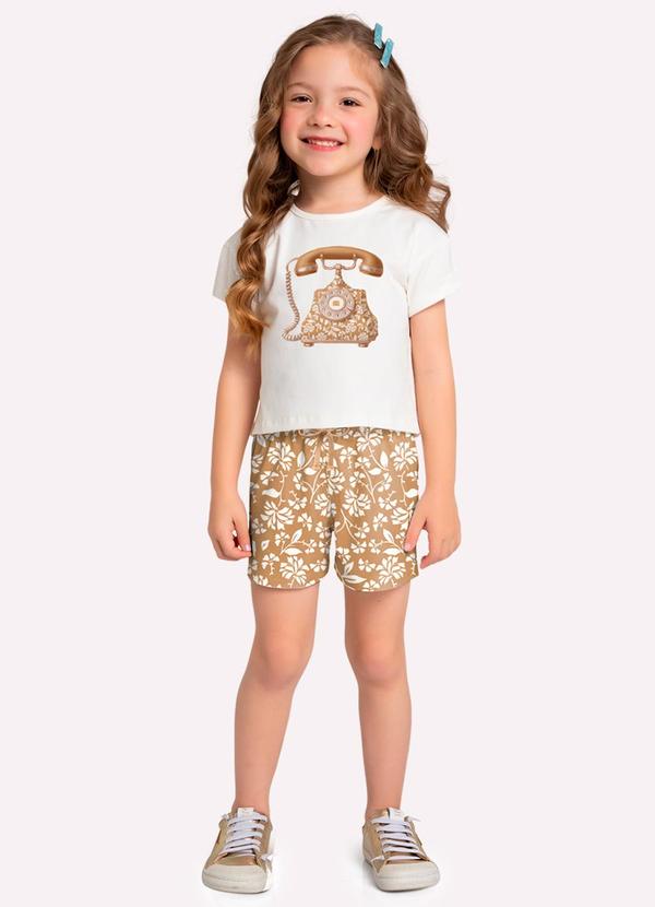 Conjunto Infantil Menina Estampa Branco