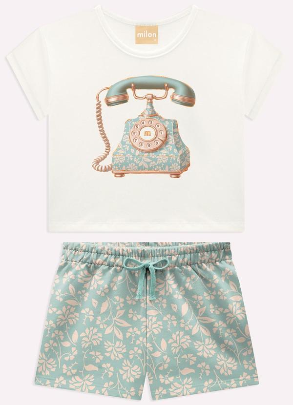 Conjunto Infantil Menina Estampa Branco