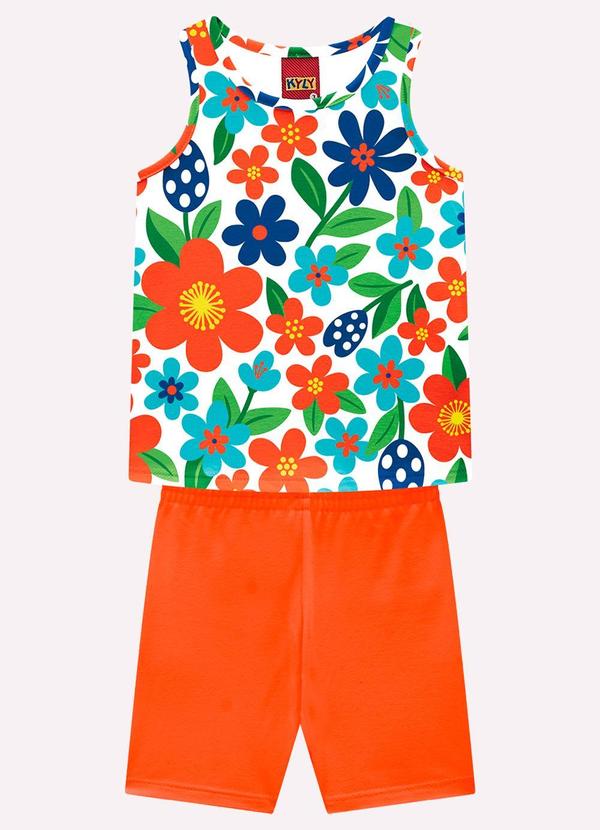 Conjunto Infantil Menina Estampa Branco