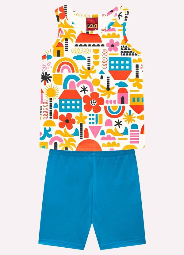 Conjunto Infantil Menina Estampa Branco