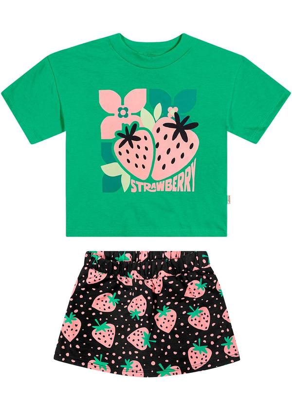 Conjunto Infantil Menina Estampa Lúdica Verde