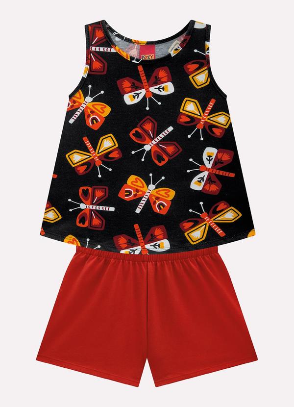 Conjunto Infantil Menina Estampa Preto