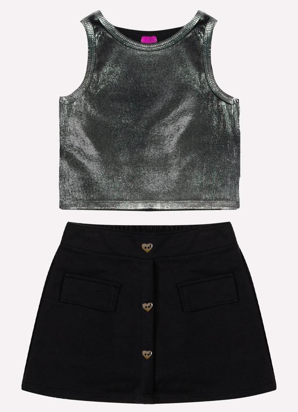 Conjunto Infantil Menina Estampa Preto