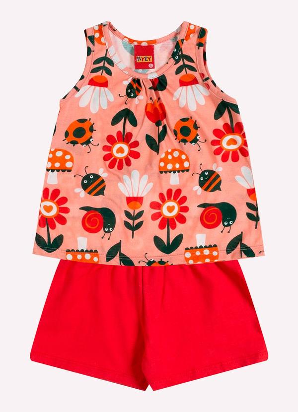 Conjunto Infantil Menina Estampa Rosa