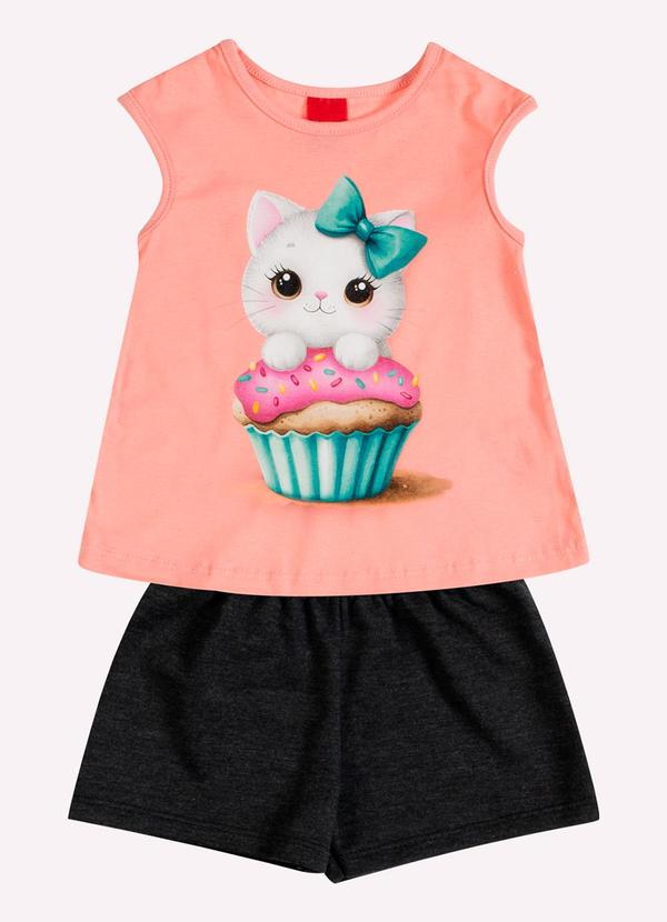 Conjunto Infantil Menina Estampa Rosa