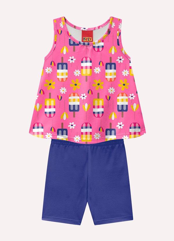 Conjunto Infantil Menina Estampa Rosa