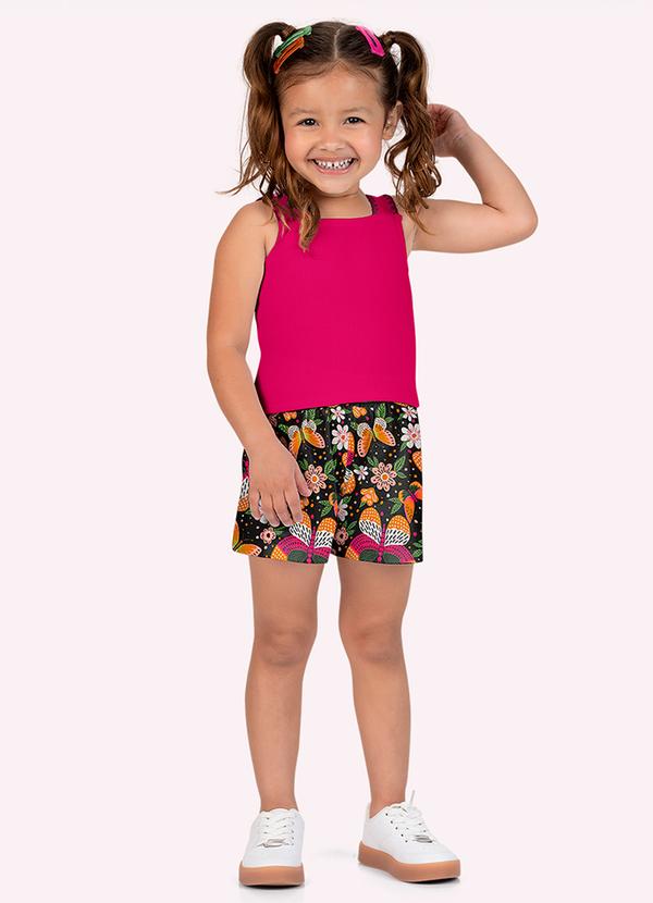 Conjunto Infantil Menina Estampa Rosa