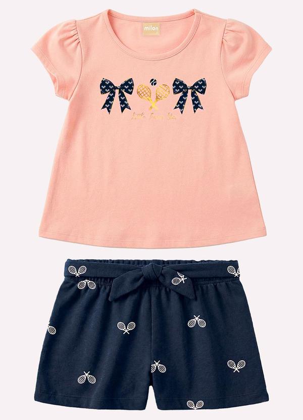 Conjunto Infantil Menina Estampa Rosa