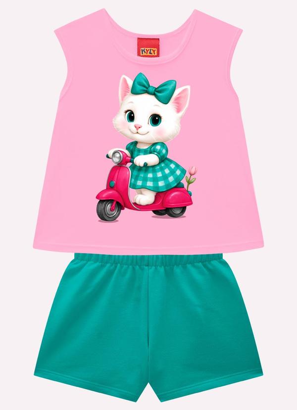 Conjunto Infantil Menina Estampa Rosa