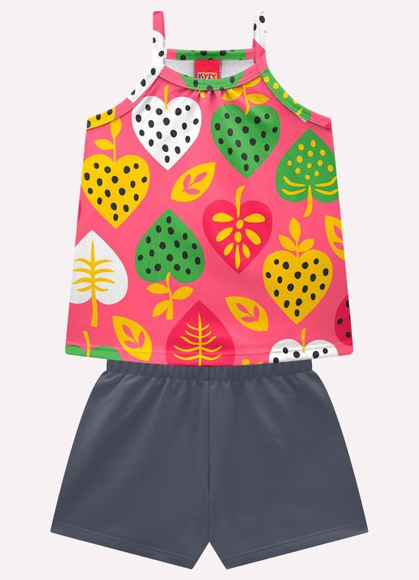 Conjunto Infantil Menina Estampa Rosa