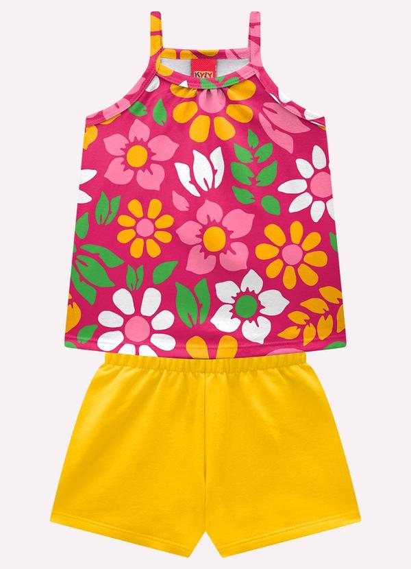 Conjunto Infantil Menina Estampa Rosa