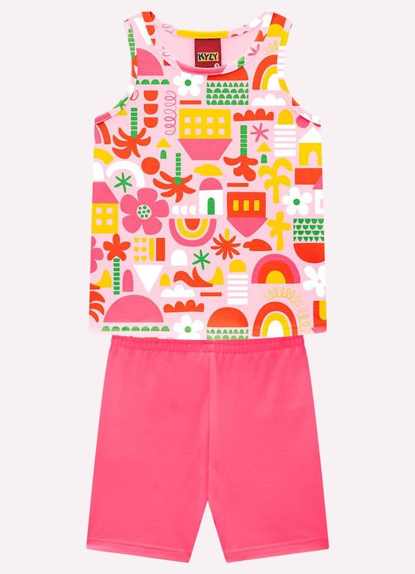Conjunto Infantil Menina Estampa Rosa