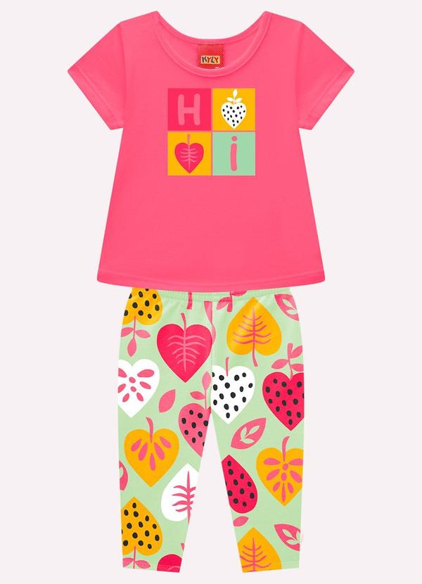 Conjunto Infantil Menina Estampa Rosa