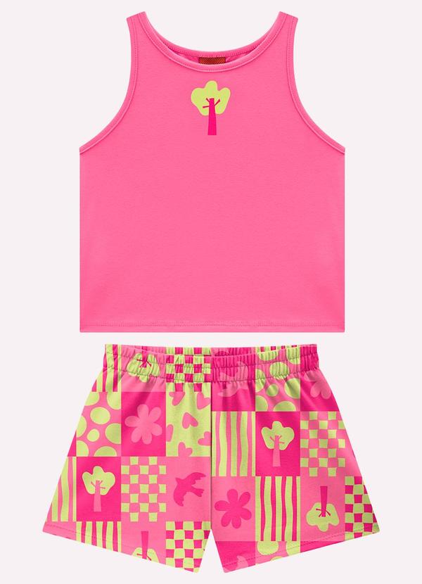 Conjunto Infantil Menina Estampa Rosa
