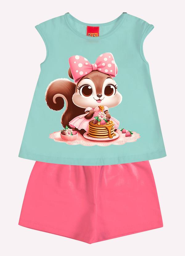 Conjunto Infantil Menina Estampa Verde
