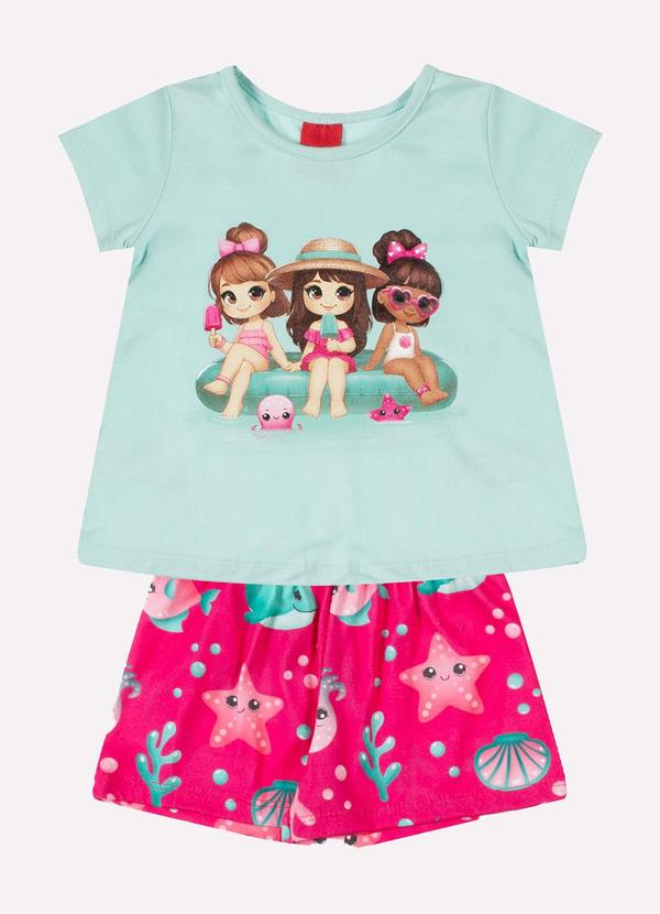 Conjunto Infantil Menina Estampa Verde