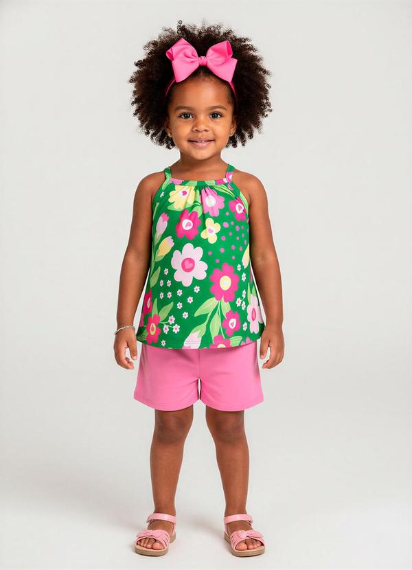 Conjunto Infantil Menina Estampa Verde