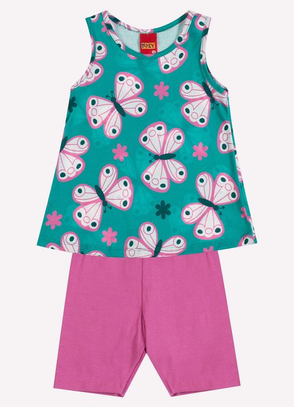 Conjunto Infantil Menina Estampa Verde