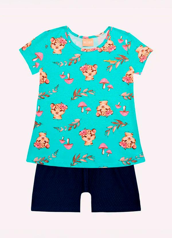 Conjunto Infantil Menina Estampa Verde